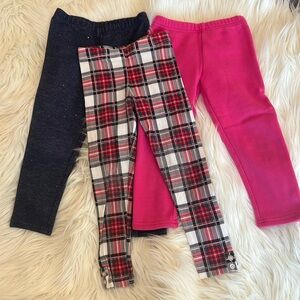 Bundle 🛍️Lot of 3 girls Carter’s  leggings set size: 4T